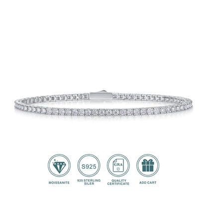 Elegant Moissanite Tennis Bracelet