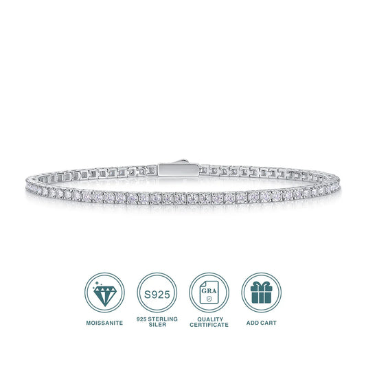 Elegant Moissanite Tennis Bracelet