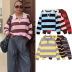 Striped Polo Sweater