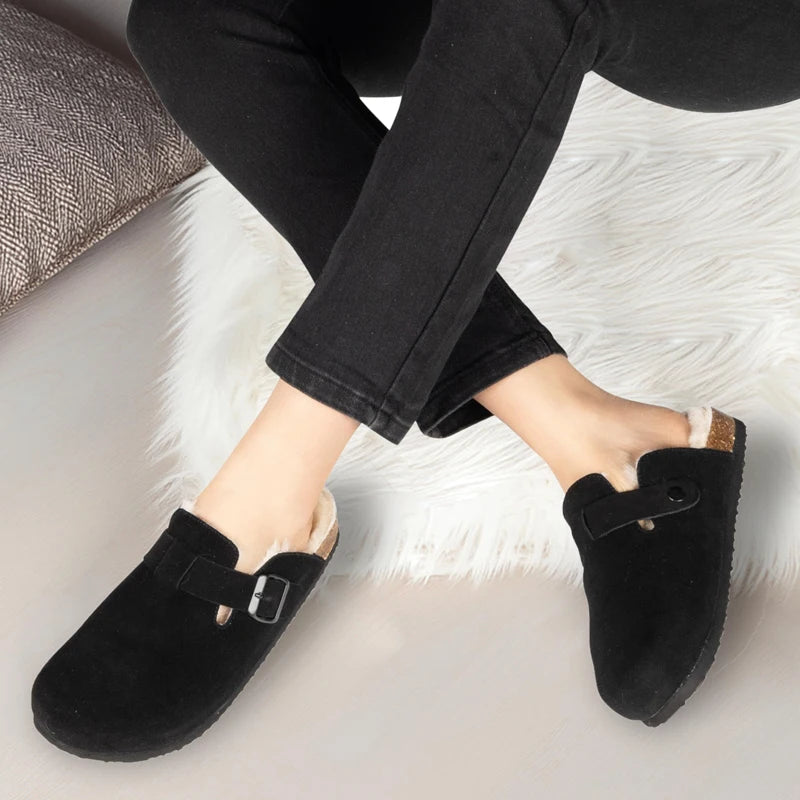 Winter Suede Mules