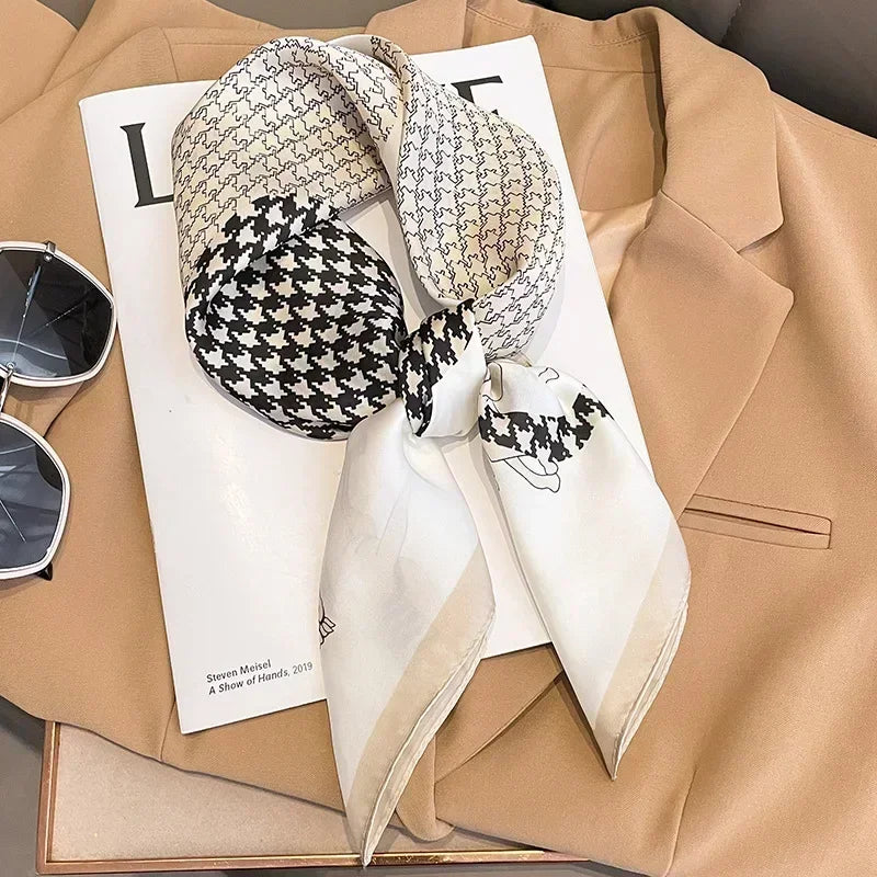 Luxury Print Silk Square Scarf