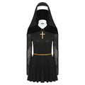 Gothic Nun Costume Dress with Headscarf
