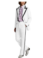 Black Trim Slim Tuxedo Suit Set