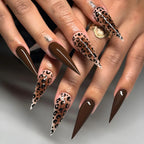 Brown Leopard Print Pattern False