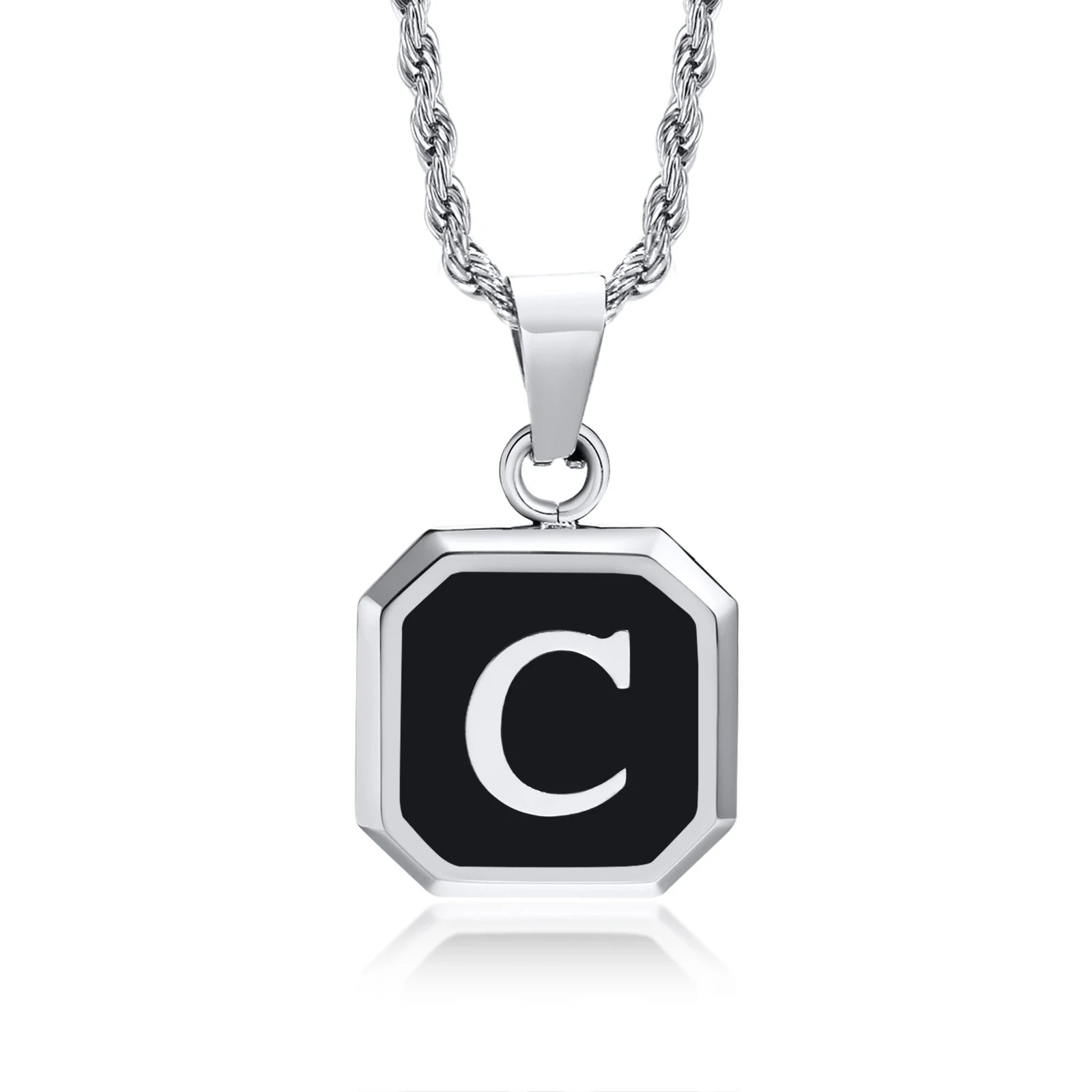 Initials Letter Pendant Necklace