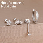 Zircon Water Drop Hoops