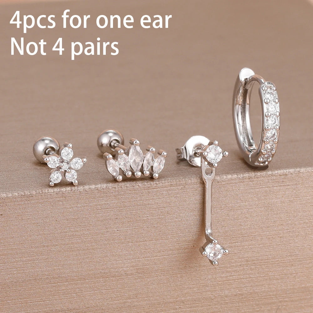 Zircon Water Drop Hoops