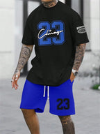 Digital Print Crewneck Tracksuit Set