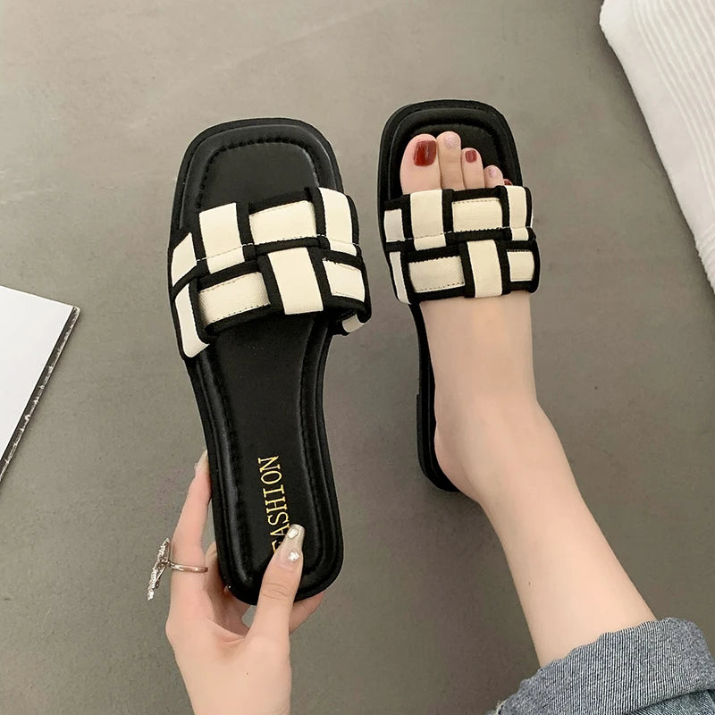 Roman Square Slippers
