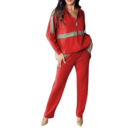 Diamond Patchwork Tracksuit Set