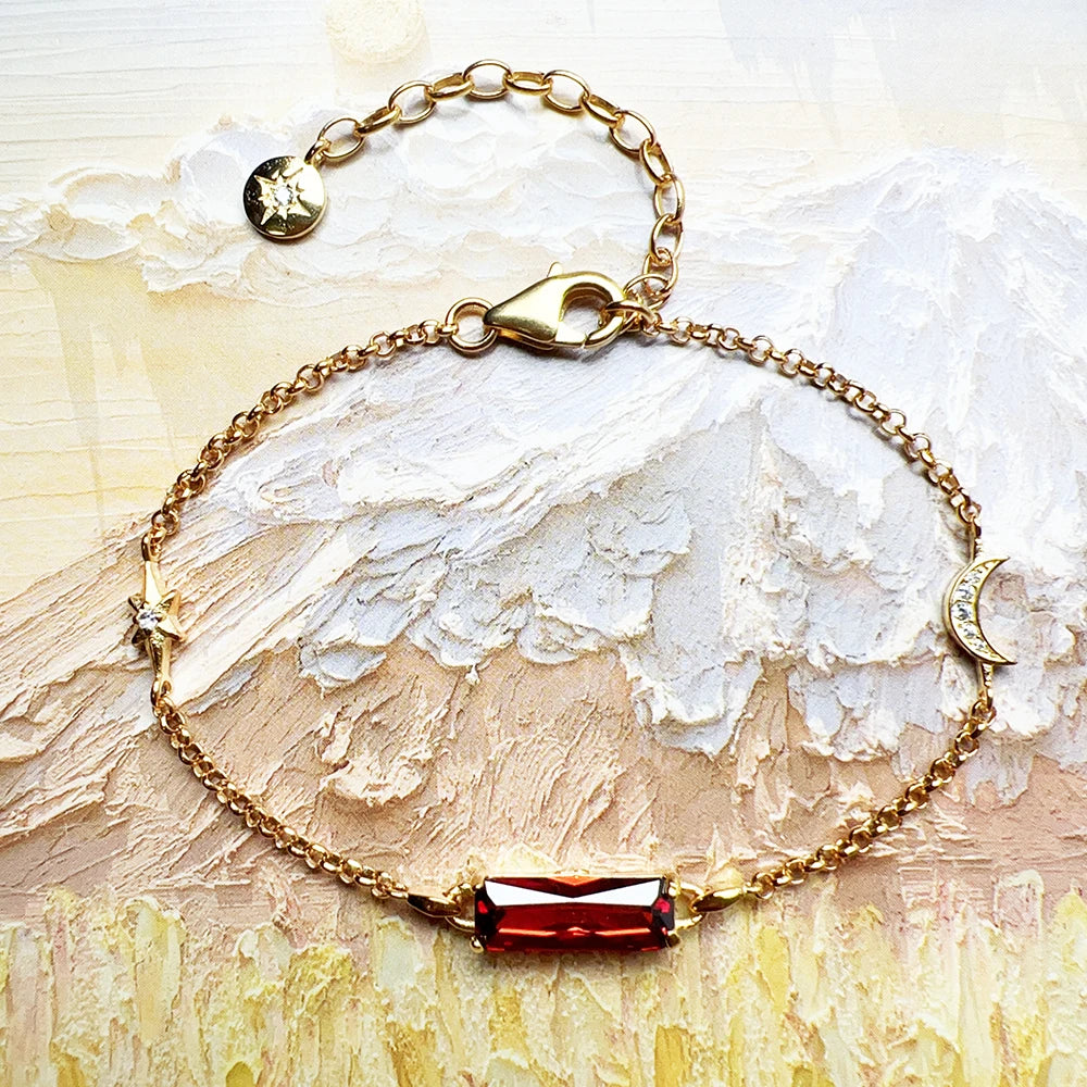 Star Moon Silver Bracelet