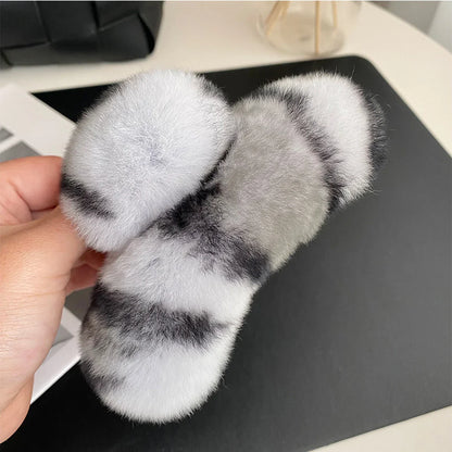 Elegant Winter Fuzzy Hair Claw