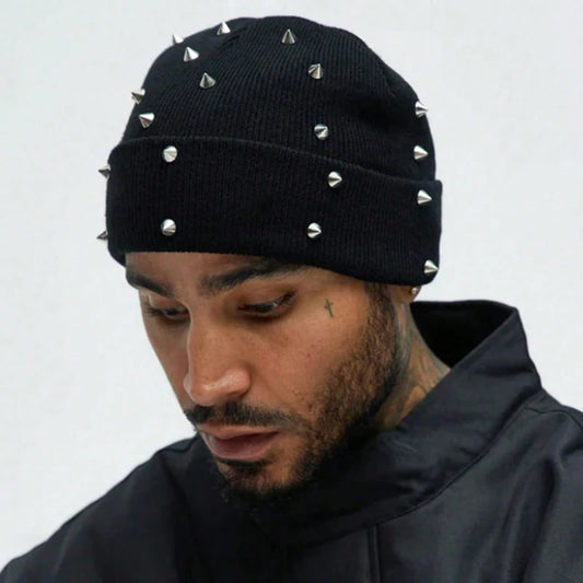 Punk Rivet Gothic Beanie Hat