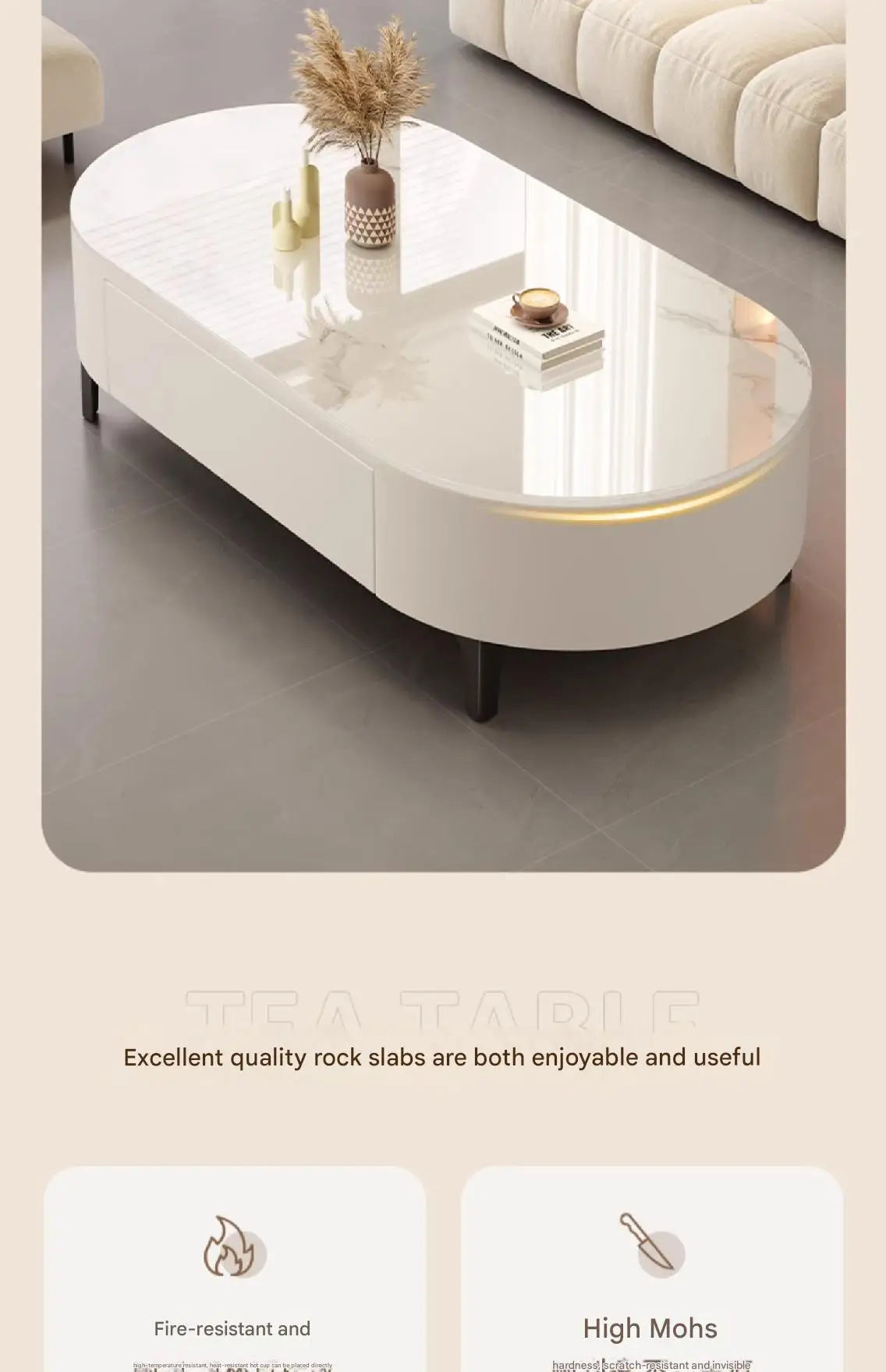 Modern Oval Coffee Table