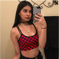 Plaid Halter Crop Top