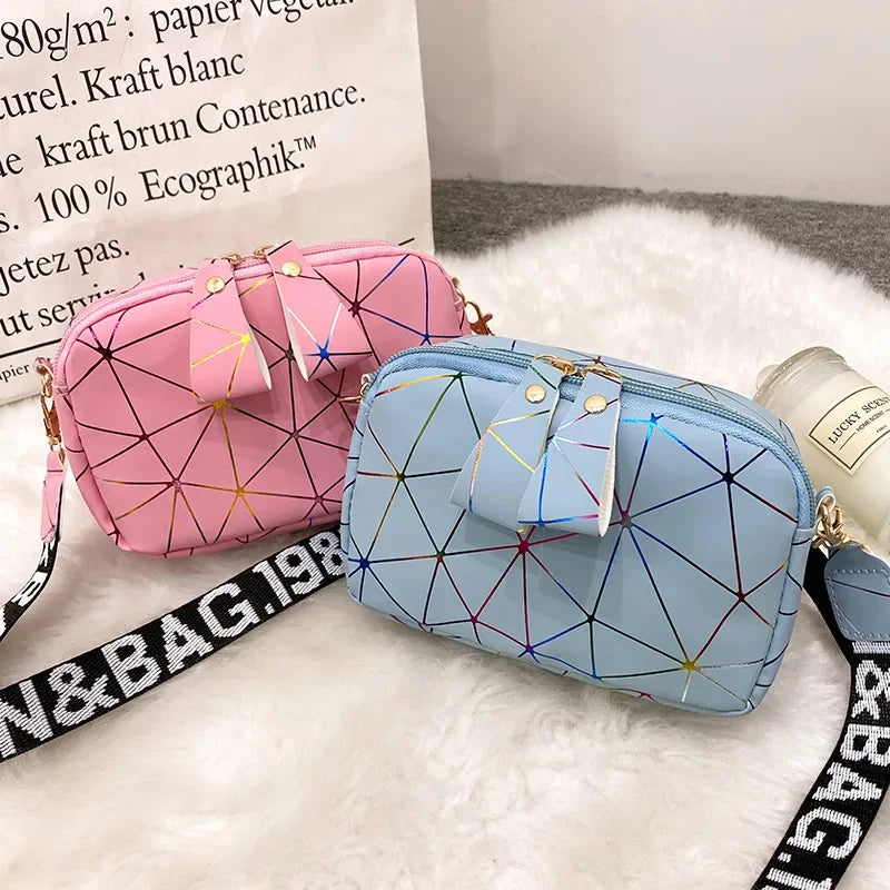 Geometric PU Crossbody Bag