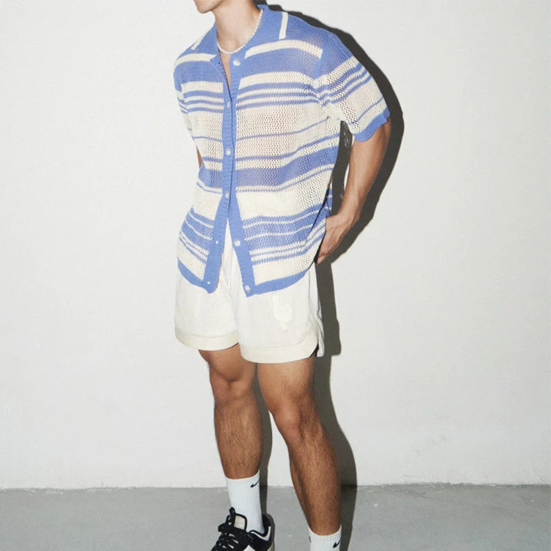 Striped Casual Knit Shirt