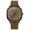 SYNOKE Square Leather Quartz Watch