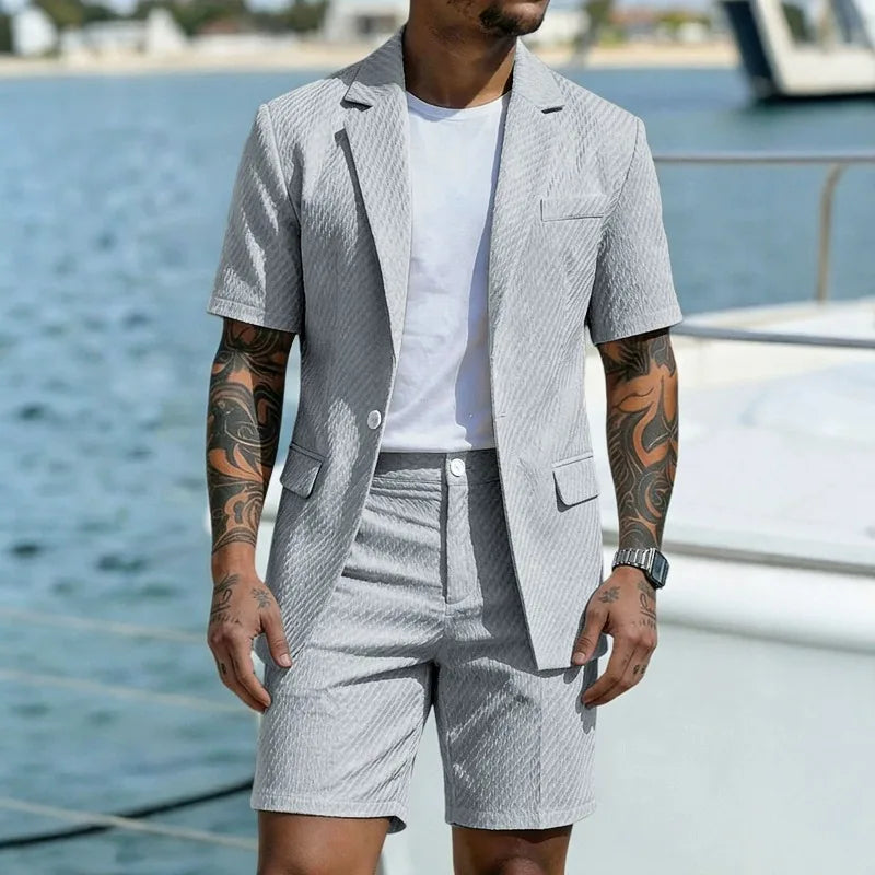 KIDWHXR British Slim Summer Suit Set