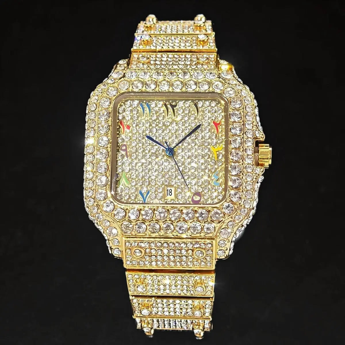 UNIGUET Hip-Hop Diamond Quartz Watch