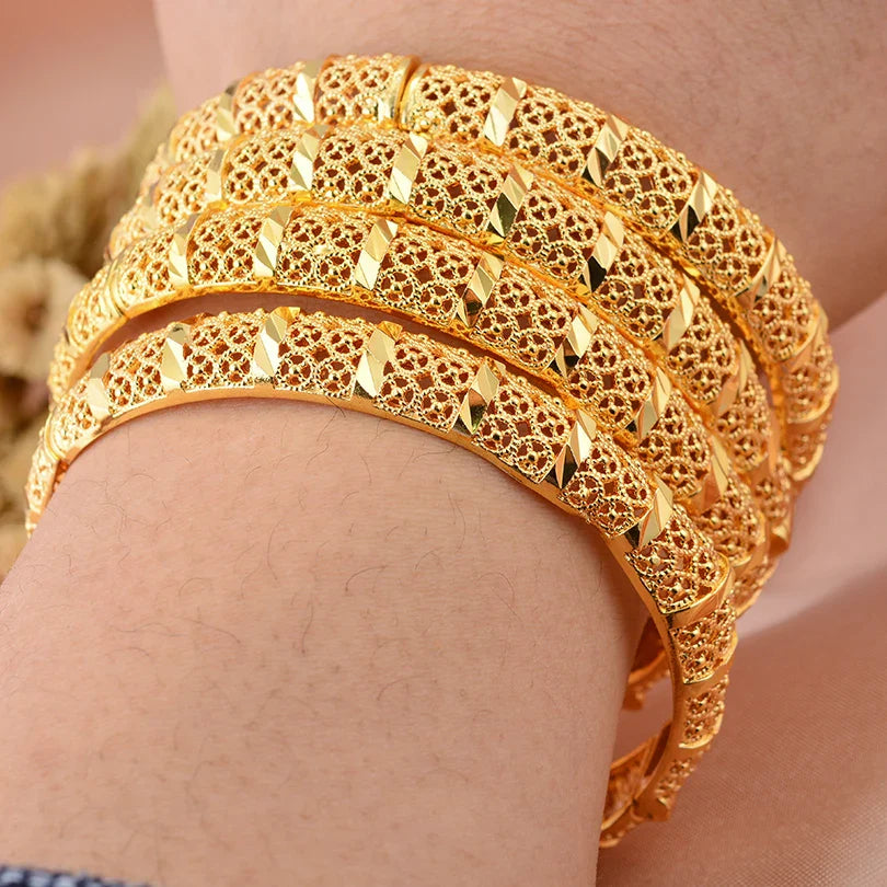 Gold Plated Bridal Bangle Bracelet