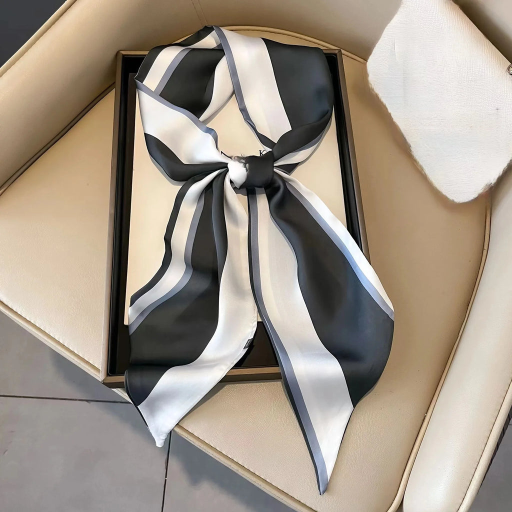 Horse Pattern Long Silk Scarf