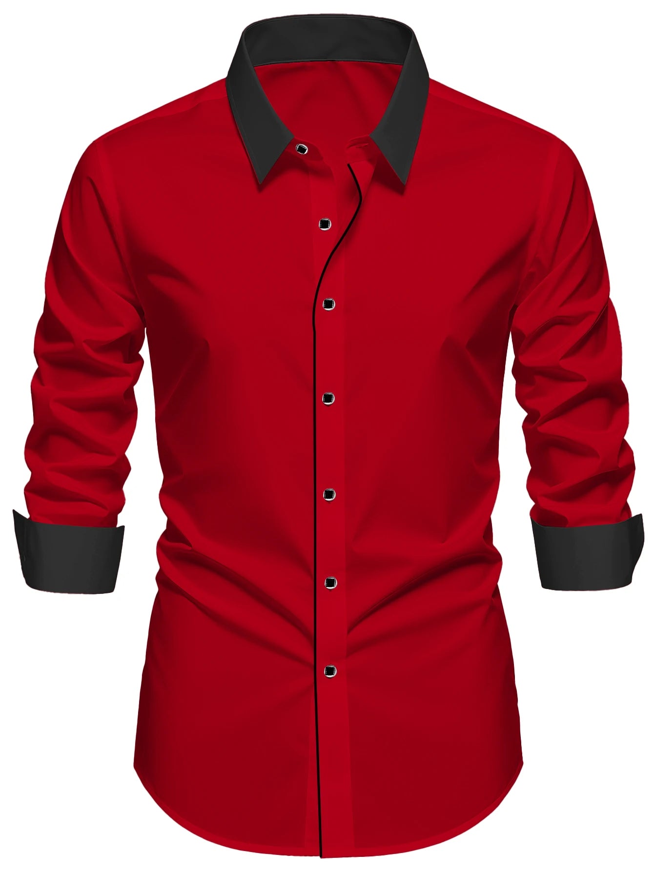 Patchwork Tuxedo Formal Shirt
