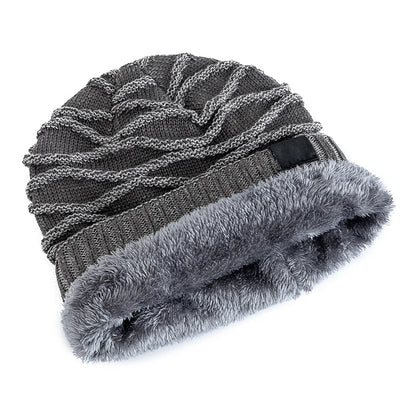 Unisex Fur-Lined Winter Beanie