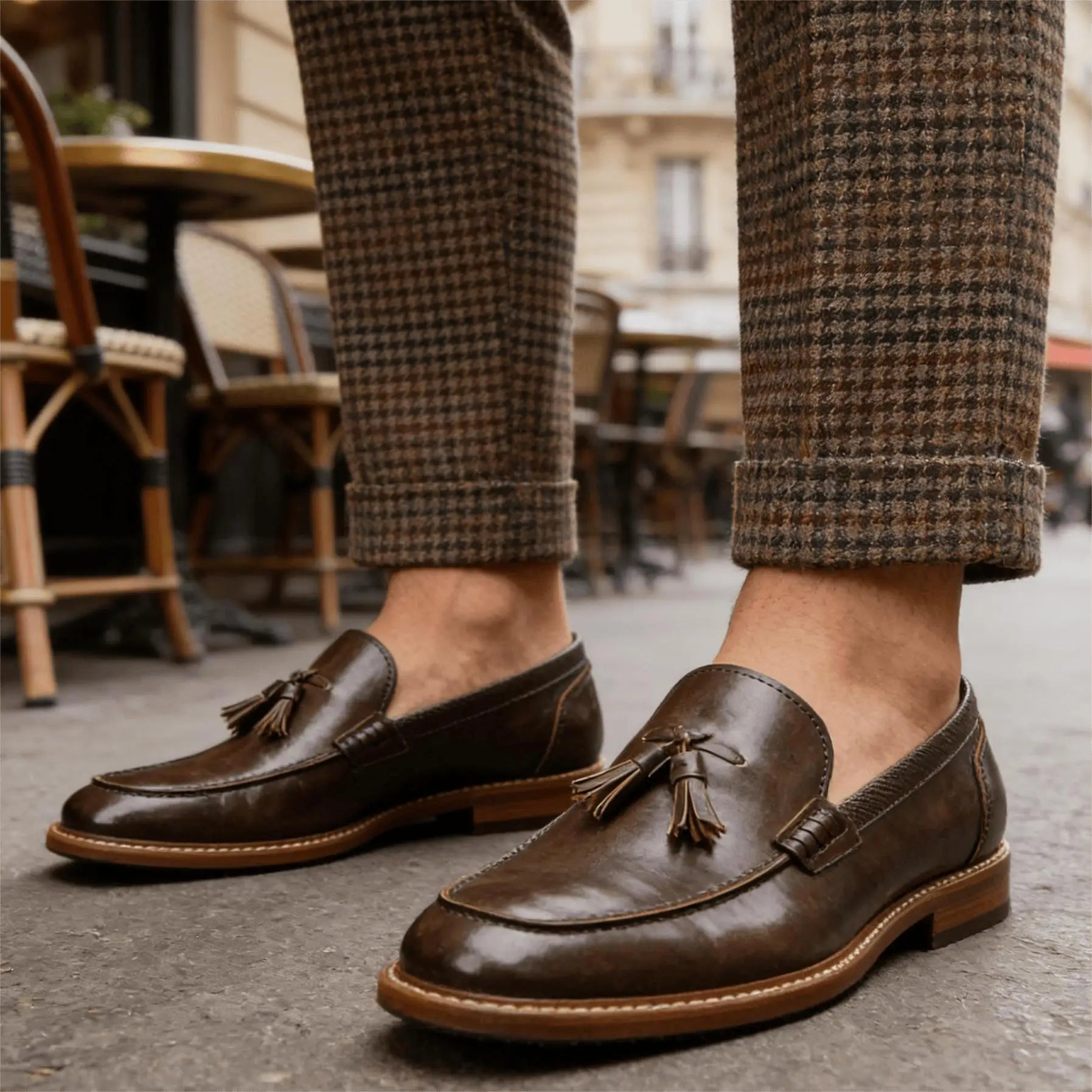 Round-Toe PU Leather Shoes