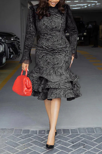 Elegant Mesh Splice Dress