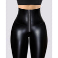 Faux Leather High-Waist Leggings