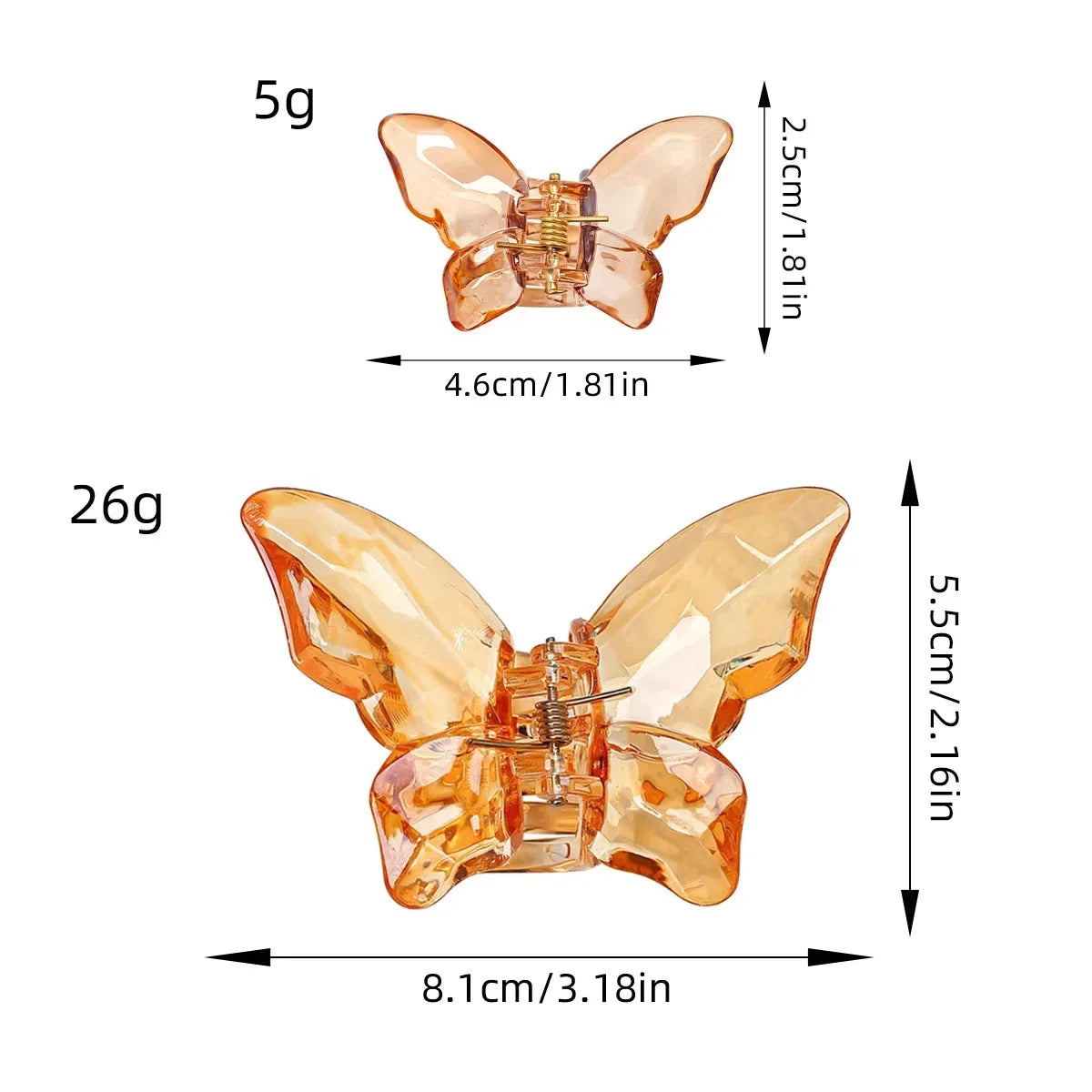 Crystal Butterfly Hair Claw