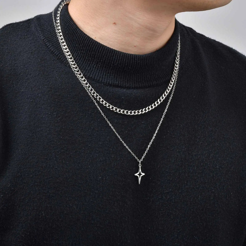 Vnox Star Pendant Necklace Set