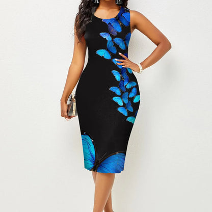 Summer Wrapped Print Dress