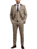 Linen Three-Piece Notch-Lapel Suit