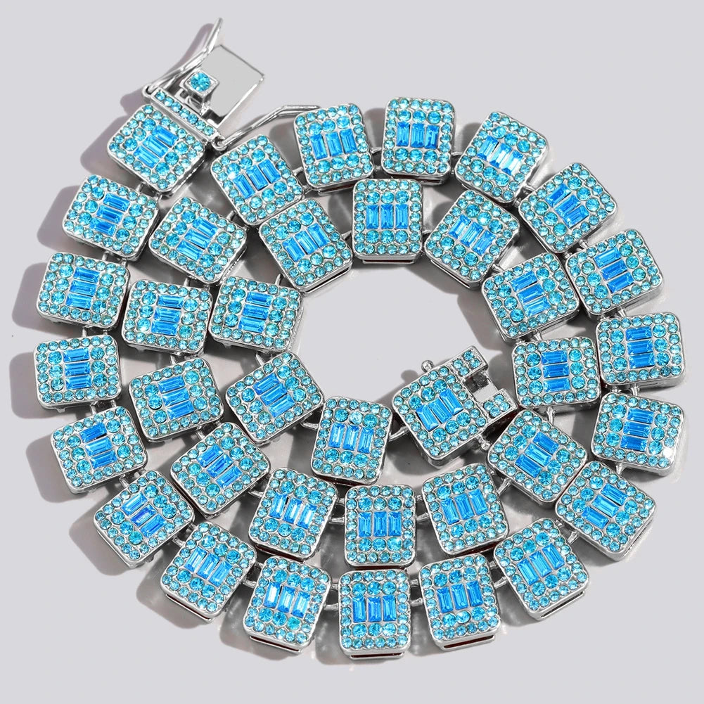 SUBOLLOW Blue Crystal Necklace