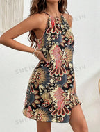 Bohemian Summer Halter Dress