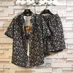 Cotton Floral Shirt Shorts Set