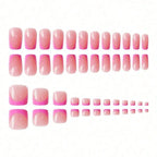 French Pink Square Press Nails
