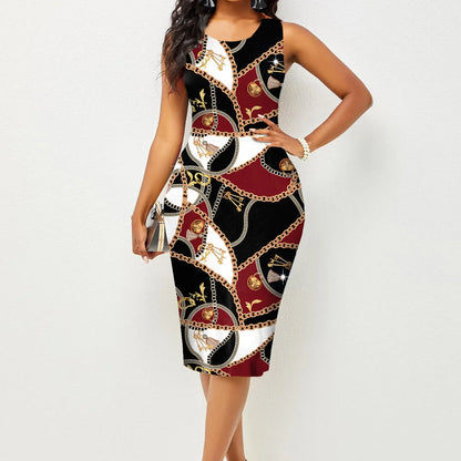 Summer Wrapped Print Dress