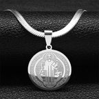 Saint benedict pendant necklace