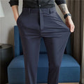 No-Iron Stretch Straight Trousers