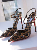 Leopard Print Buckle Sandals