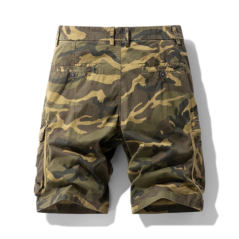 Camo Multi-Pocket Loose Shorts