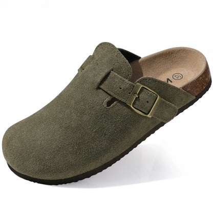 Suede Cork Clogs
