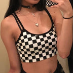Plaid Halter Crop Top