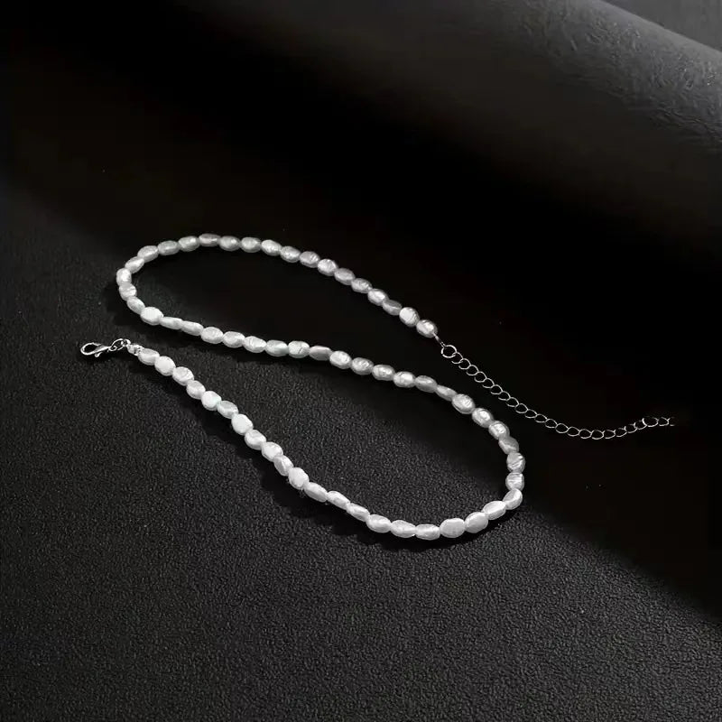 Pearl Teardrop Choker Necklace