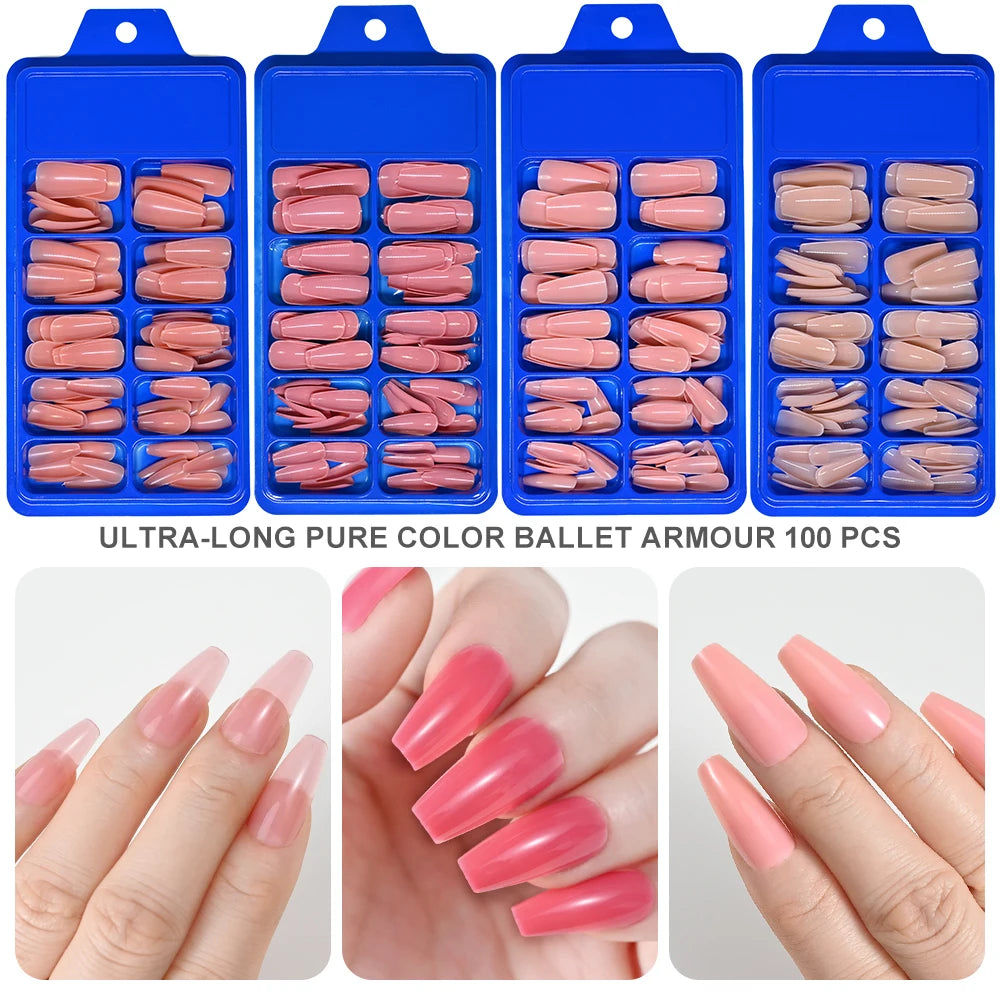 Milk White Press Nails Medium