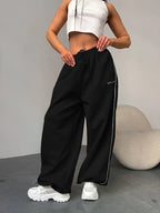 Chiffon Tie-Dye Drawstring Sports Pants