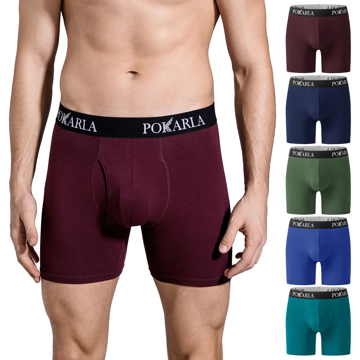 POKARLA Men’s Cotton Boxer Shorts